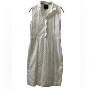 Barneys White Eyelet Shirt Dress